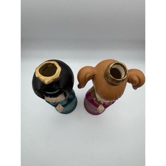 2 Vintage Atlantic Mold Ceramic Carolers Girls Christmas Choir Figurine 12” Tall - Picture 4 of 16